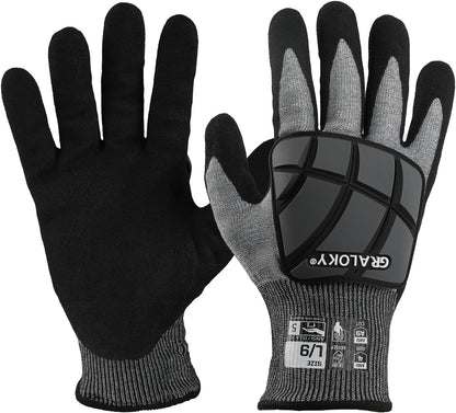 Safety Work Gloves,Level 5 Puncture Resistant,Impact Gloves | A9 Cut Resistant Gloves,Heavy Duty Work Gloves