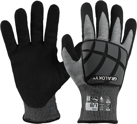 Safety Work Gloves,Level 5 Puncture Resistant,Impact Gloves | A9 Cut Resistant Gloves,Heavy Duty Work Gloves