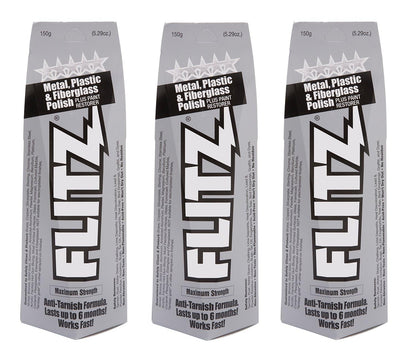 Flitz Metal Polish Paste - 5.29oz USA-Made Polish for Solid Chrome, Stainless Steel, & Aluminum - Non-Abrasive for Light Oxidation - Requires Manual Buffing - Not for Plated/Coated Surfaces (1 Pack)