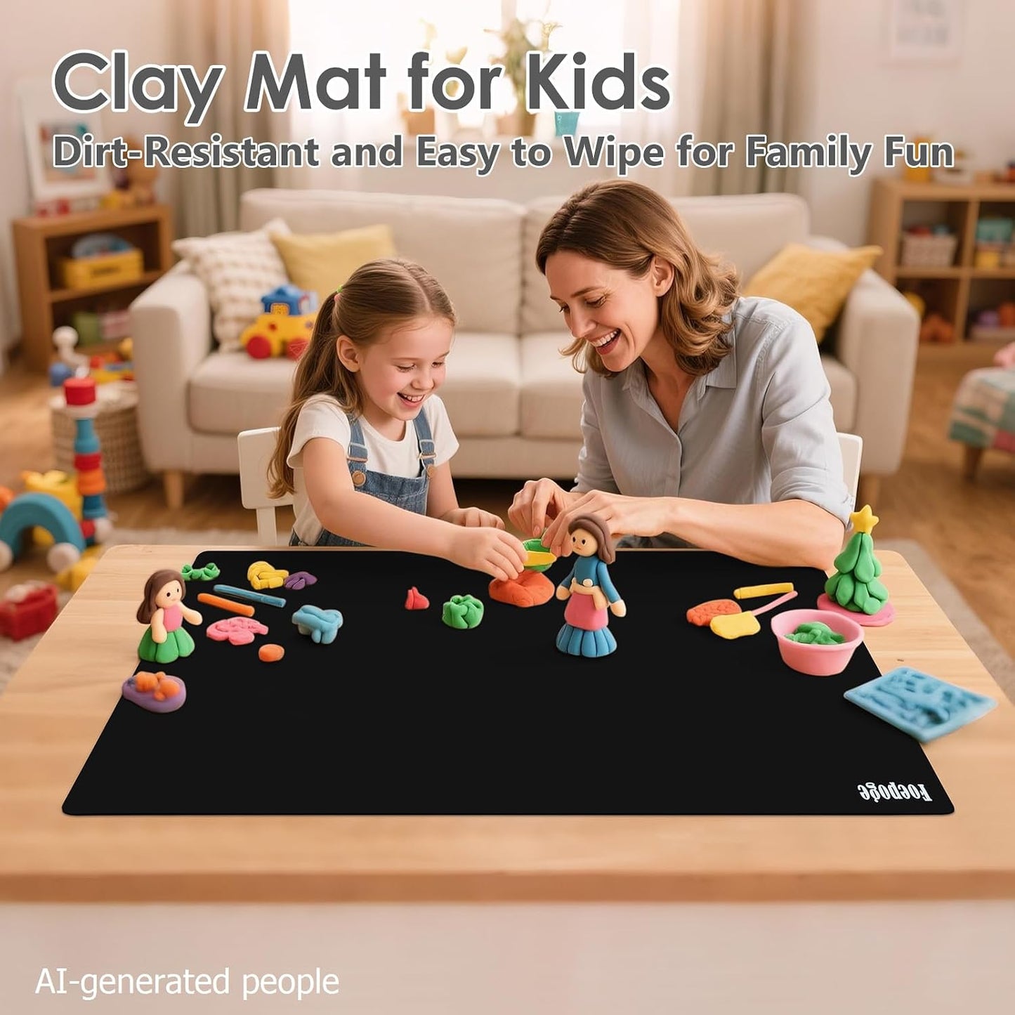 36.2" x 24" Extra Large Silicone Mat for Epoxy Resin, Nonstick Silicon Mats for Crafts Jewelry Casting, Non-Slip Kitchen Table Placemats for Countertop Protector Heat Resistant , Black