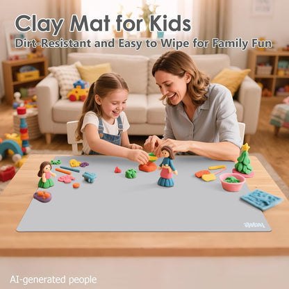 36.2" x 24" Extra Large Silicone Mat for Epoxy Resin, Nonstick Silicon Mats for Crafts Jewelry Casting, Non-Slip Kitchen Table Placemats for Countertop Protector Heat Resistant , Black