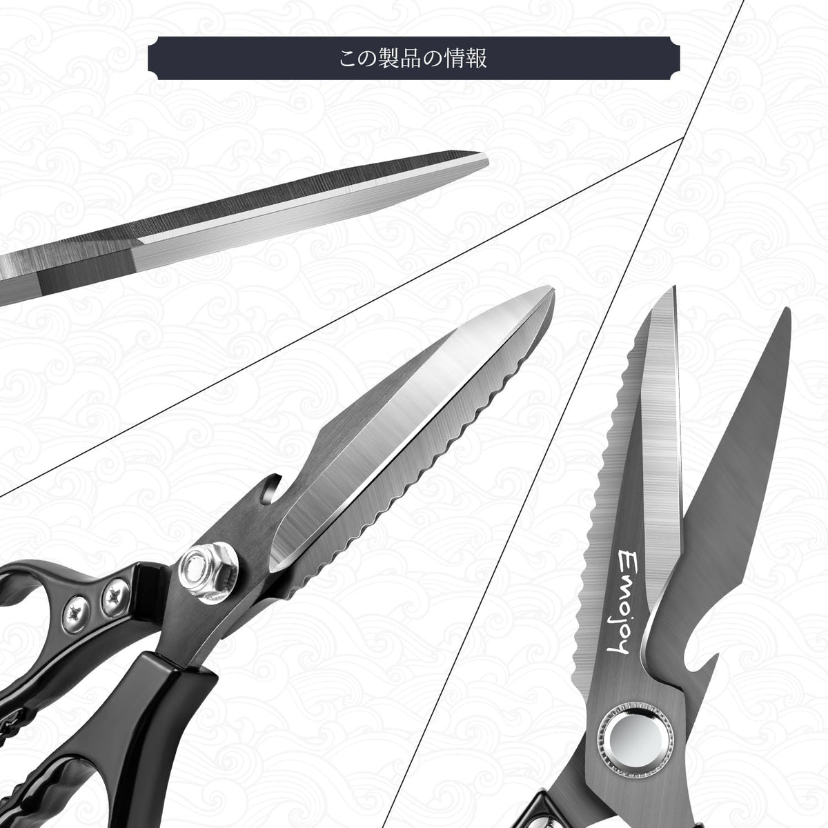 Kitchen Shears for Food, Titanium Kitchen Scissors All Purpose, Japanese 5Cr15MoV Steel Heavy Duty Blades for Meat, Herbs & Poultry, Dishwasher Safe