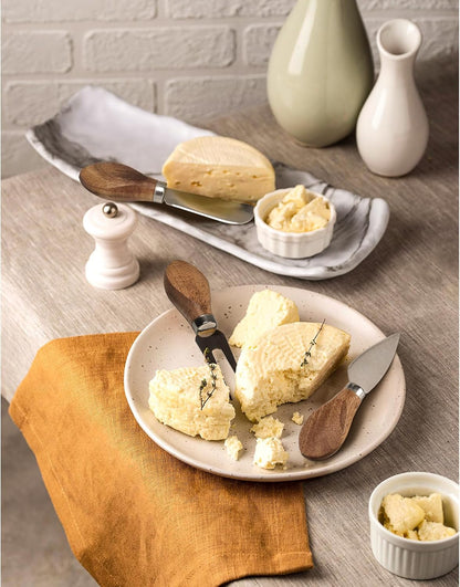 6-Piece Cheese Knife Set, Premium Stainless Steel Cheese Knives for Charcuterie Board for Cutting Hard Medium Soft Cheese, Mini Metal Cheese Cutter Knife Butter Knife with Storage Bag Gift Set