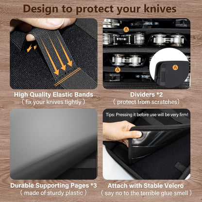 Knife Display Case, Knife Case for 61+ Pocket Knives (Box Only) | Collection Box with Portable Shoulder Strap, Knife Storage Items