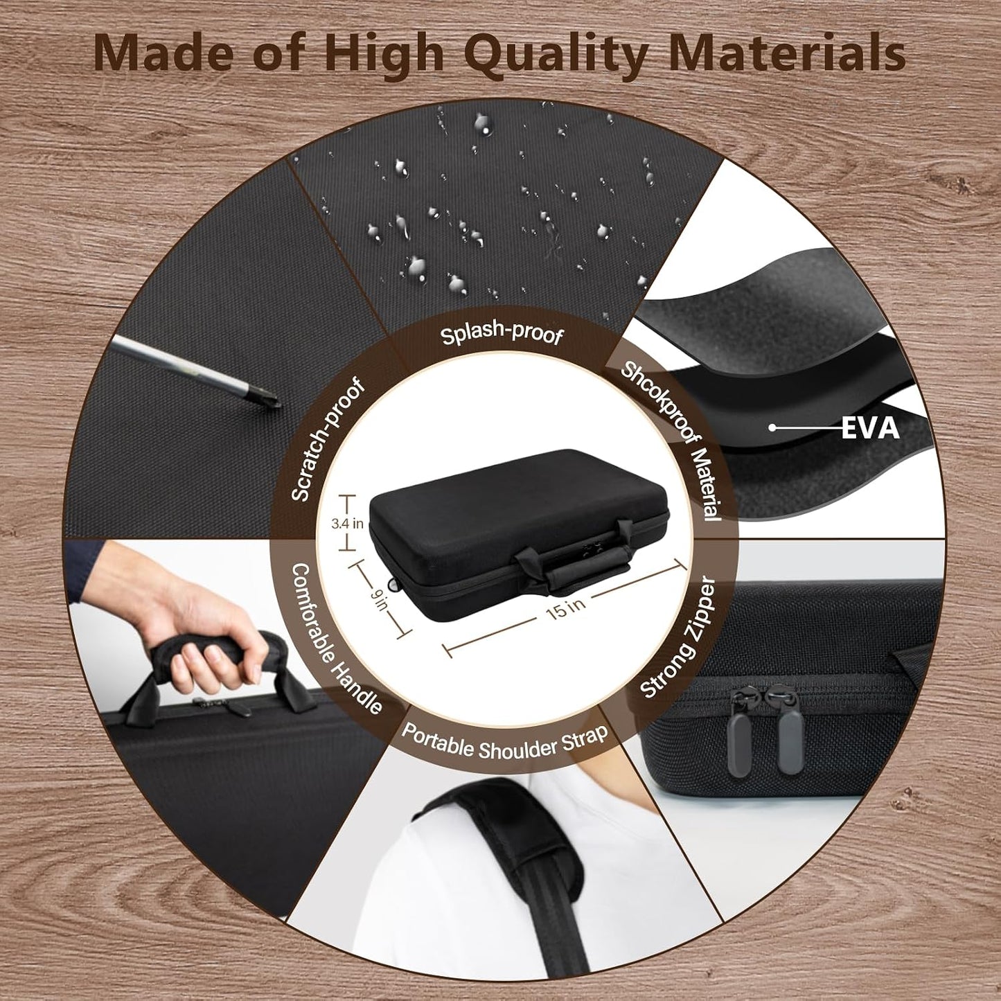 Knife Display Case, Knife Case for 61+ Pocket Knives (Box Only) | Collection Box with Portable Shoulder Strap, Knife Storage Items