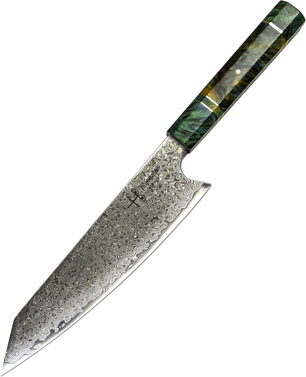 Damascus Chef Knife Kiritsuke Unique One Of Kind Handle Professional 8 Inch Japanese Chefs Kitchen Knife Vg10 67 Layers Damascus Steel Knive with Sheath