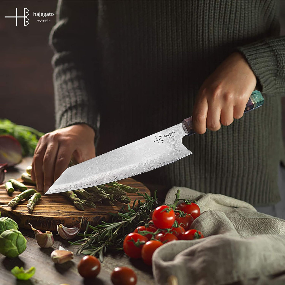 Damascus Chef Knife Kiritsuke Unique One Of Kind Handle Professional 8 Inch Japanese Chefs Kitchen Knife Vg10 67 Layers Damascus Steel Knive with Sheath