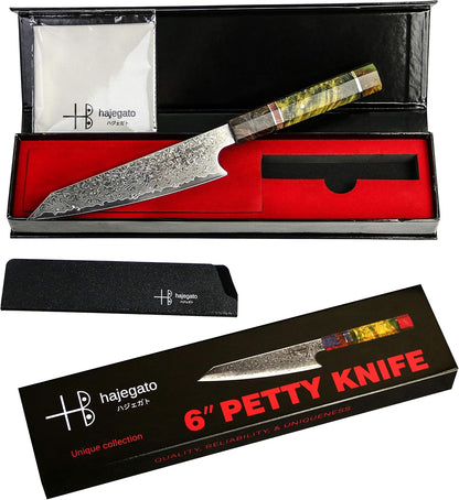 Damascus Chef Knife Kiritsuke Unique One Of Kind Handle Professional 8 Inch Japanese Chefs Kitchen Knife Vg10 67 Layers Damascus Steel Knive with Sheath