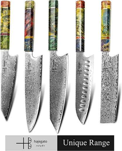 Damascus Chef Knife Kiritsuke Unique One Of Kind Handle Professional 8 Inch Japanese Chefs Kitchen Knife Vg10 67 Layers Damascus Steel Knive with Sheath