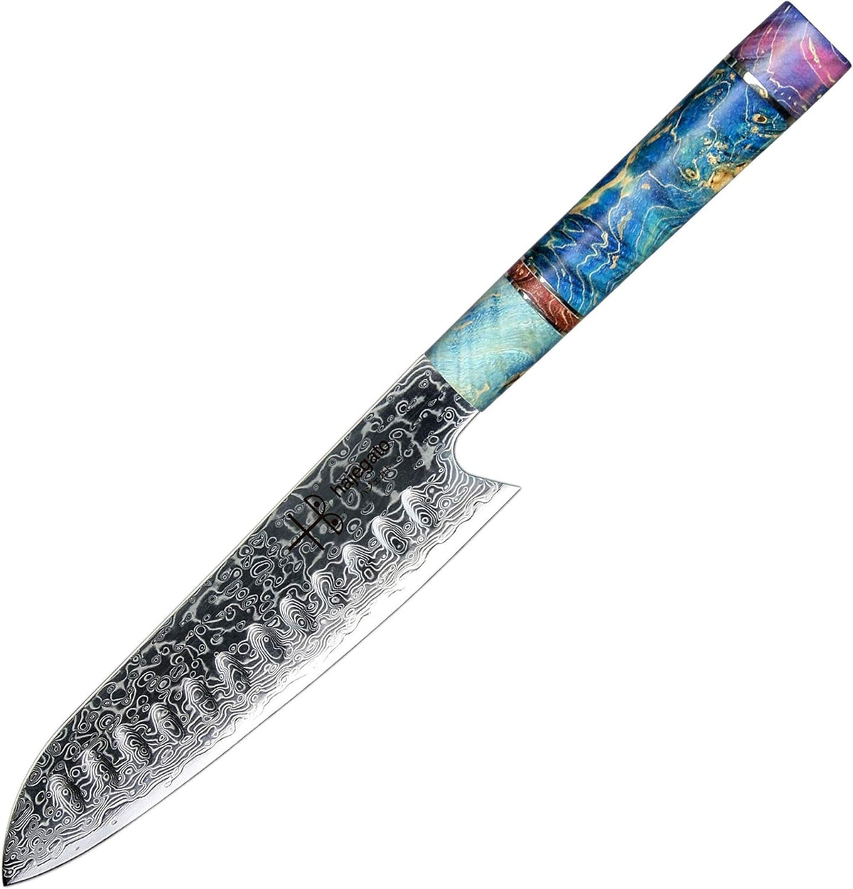 Damascus Chef Knife Kiritsuke Unique One Of Kind Handle Professional 8 Inch Japanese Chefs Kitchen Knife Vg10 67 Layers Damascus Steel Knive with Sheath