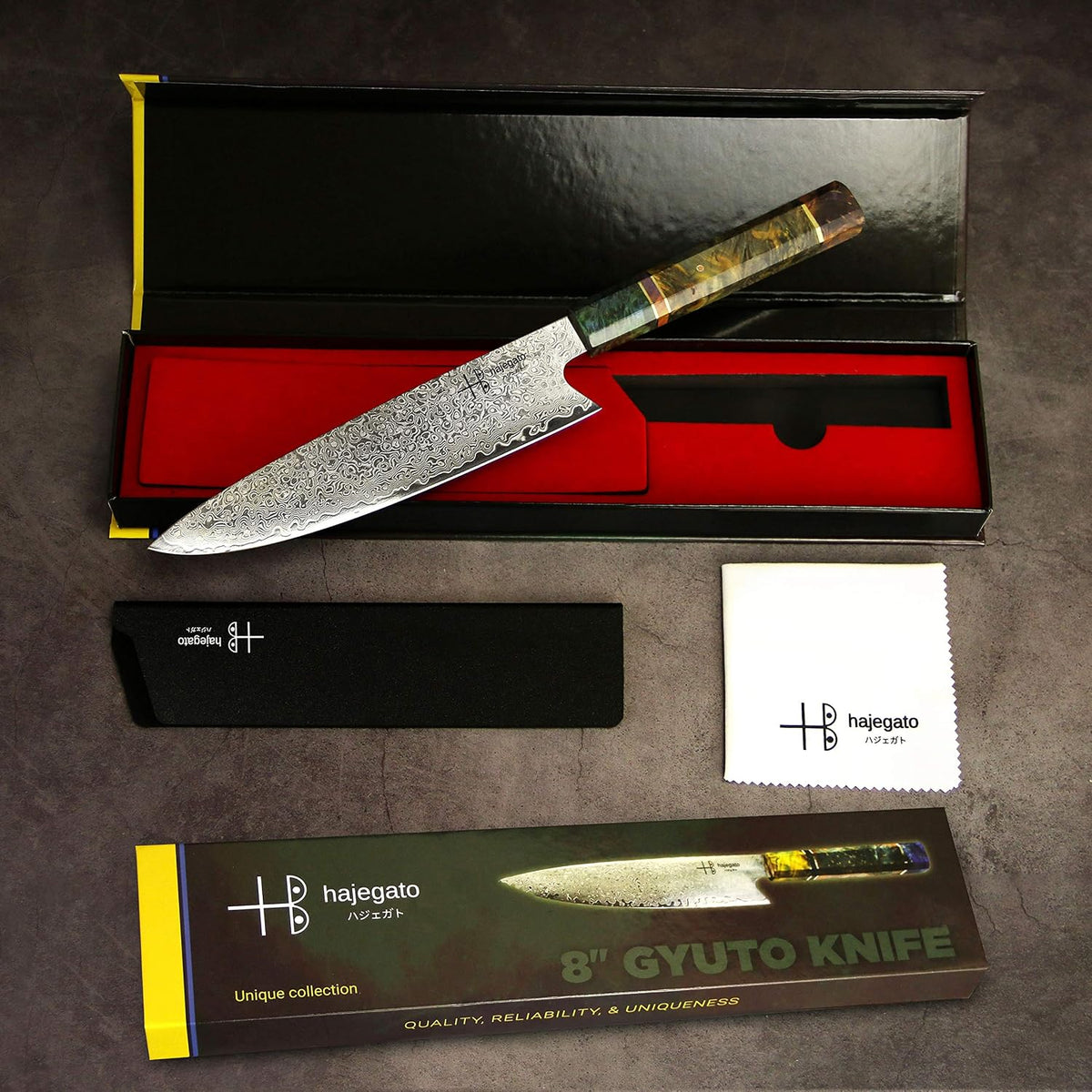 Damascus Chef Knife Kiritsuke Unique One Of Kind Handle Professional 8 Inch Japanese Chefs Kitchen Knife Vg10 67 Layers Damascus Steel Knive with Sheath