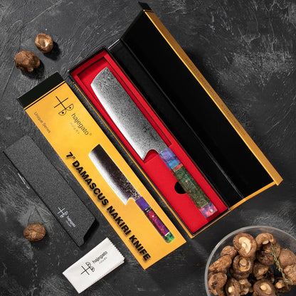 Damascus Chef Knife Kiritsuke Unique One Of Kind Handle Professional 8 Inch Japanese Chefs Kitchen Knife Vg10 67 Layers Damascus Steel Knive with Sheath