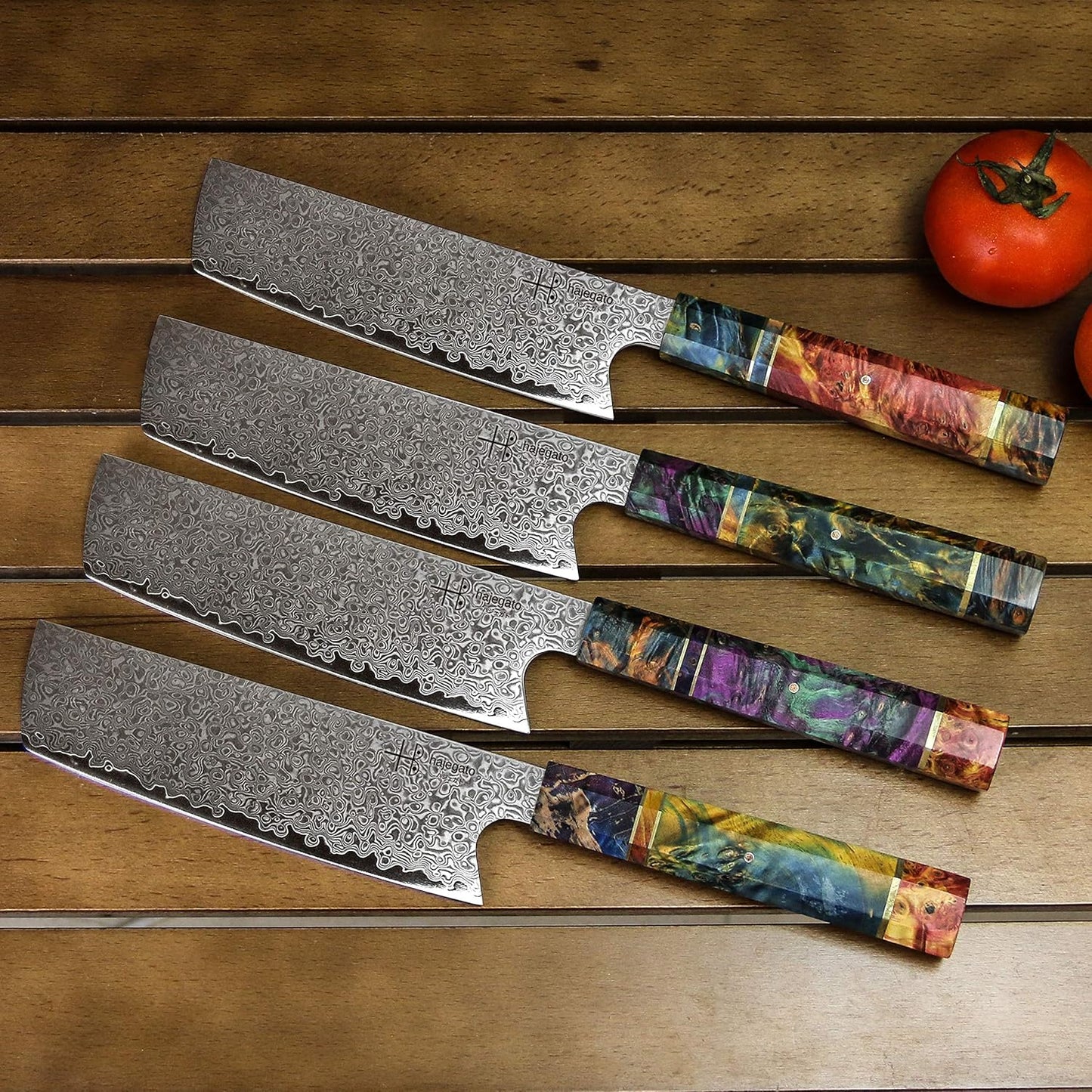 Damascus Chef Knife Kiritsuke Unique One Of Kind Handle Professional 8 Inch Japanese Chefs Kitchen Knife Vg10 67 Layers Damascus Steel Knive with Sheath