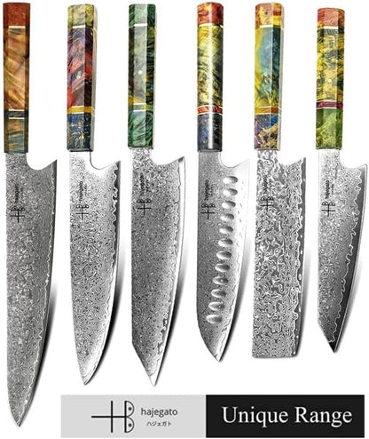 Damascus Chef Knife Kiritsuke Unique One Of Kind Handle Professional 8 Inch Japanese Chefs Kitchen Knife Vg10 67 Layers Damascus Steel Knive with Sheath