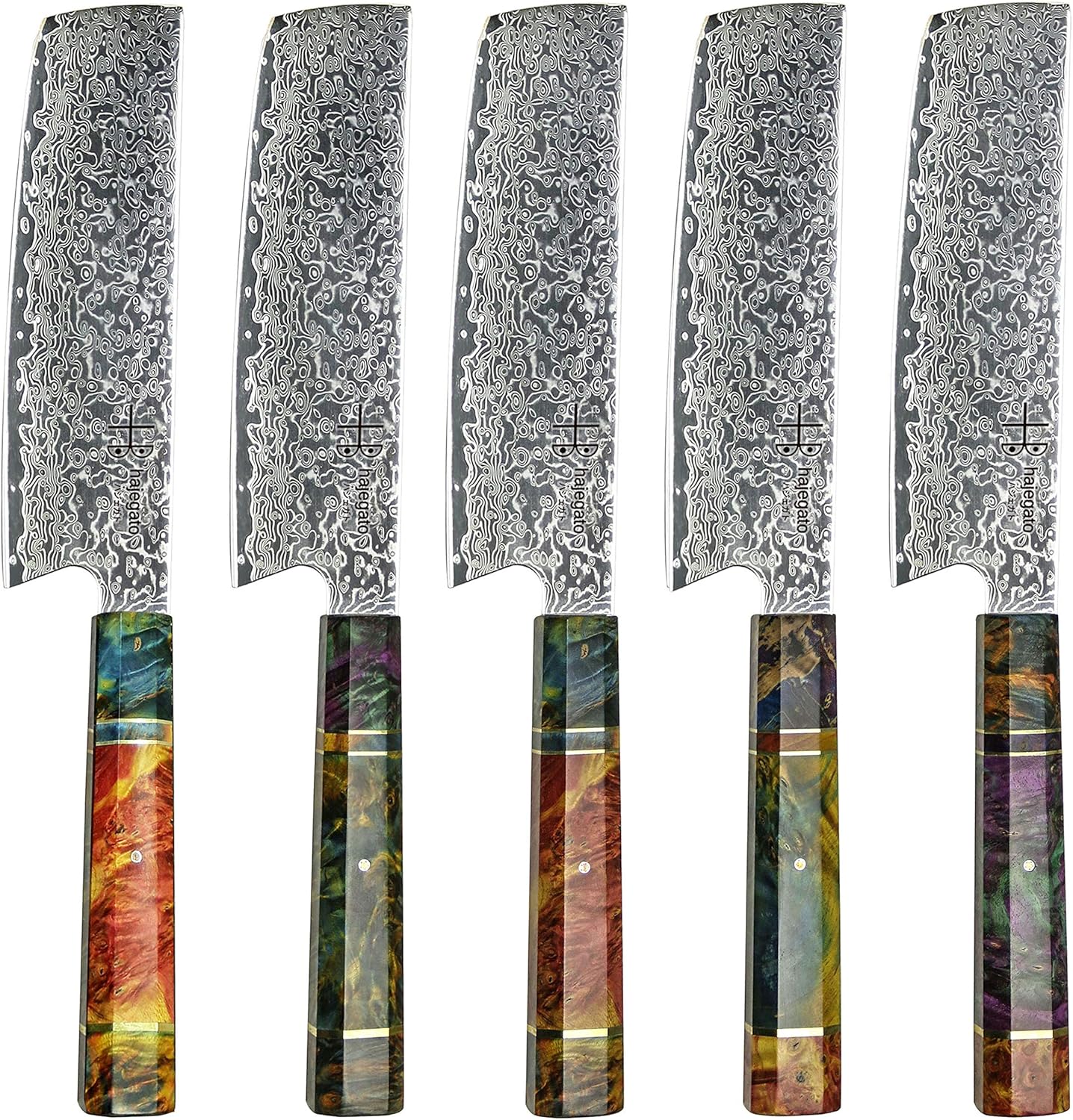 Damascus Chef Knife Kiritsuke Unique One Of Kind Handle Professional 8 Inch Japanese Chefs Kitchen Knife Vg10 67 Layers Damascus Steel Knive with Sheath
