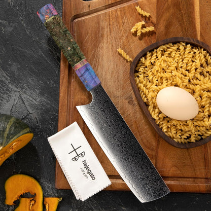 Damascus Chef Knife Kiritsuke Unique One Of Kind Handle Professional 8 Inch Japanese Chefs Kitchen Knife Vg10 67 Layers Damascus Steel Knive with Sheath