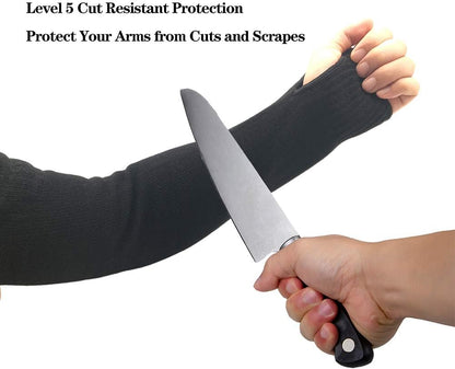 Kevlar Heat Resistant Sleeves, 19 Inch Long with Thumb Hole | Safety Anti-heat Arm Guards, For Kitchen, Gardening, Mechanic, Polish and Car Fixing Work