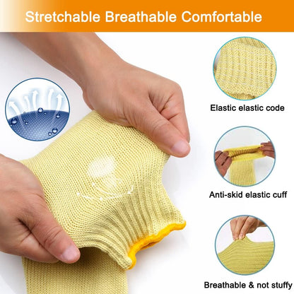 Kevlar Heat Resistant Sleeves, 19 Inch Long with Thumb Hole | Safety Anti-heat Arm Guards, For Kitchen, Gardening, Mechanic, Polish and Car Fixing Work