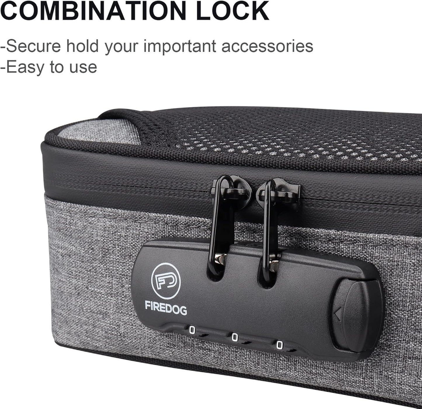 Smell Proof Case with Lock, Odor Proof Bag Containers Case Pouch for Travel Storage (Grey, 8x4x2.75 Inch)