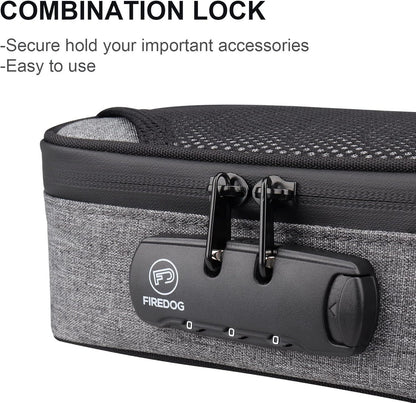 Smell Proof Case with Lock, Odor Proof Bag Containers Case Pouch for Travel Storage (Grey, 8x4x2.75 Inch)