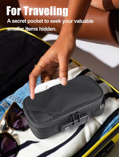 Smell Proof Case with Lock, Odor Proof Bag Containers Case Pouch for Travel Storage (Grey, 8x4x2.75 Inch)