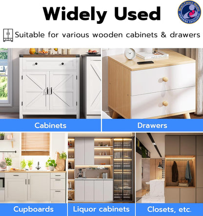 Cabinet Lock, Baby Proofing Child Proof Hidden Drawer Locks | Hidden No Drill Adhesive Keyless RFID Bluetooth App Cabinet Locks for Adults File Kitchen Cupboard Liquor Closet - Black