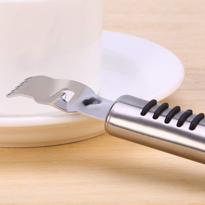 Stainless Steel Lemon Zester Grater, Lemon Zester Tool with Channel Knife Citrus Zester Lemon Peeler for Cocktails, Stainless Steel Lemon Lime Orange Peeler Fruit Zester Citrus Scraper