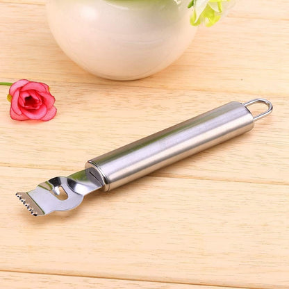 Stainless Steel Lemon Zester Grater, Lemon Zester Tool with Channel Knife Citrus Zester Lemon Peeler for Cocktails, Stainless Steel Lemon Lime Orange Peeler Fruit Zester Citrus Scraper