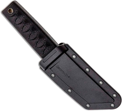 Cold Steel Kyoto 3.25" Durable Compact 8Cr13MoV Stainless Steel Fixed Blade Tanto Outdoor Hunting Utility Knife, 3 3/8" Textured Kray-Ex Handle, Sheath Included