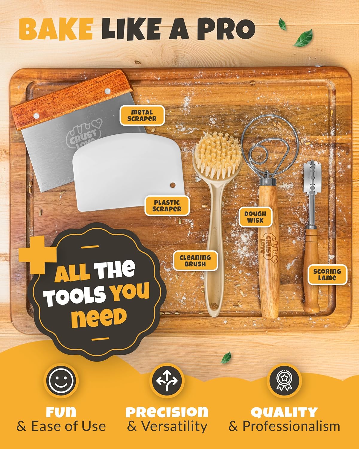Bread Lame 2-Piece Set for Controlled Dough Scoring with 5 Blades | Straight & Curved Scoring for Clean Expansion, 2 Bread Lames with 5 Blades, Dough Scoring Tool for Sourdough & Artisan Bread