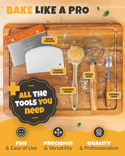 Bread Lame 2-Piece Set for Controlled Dough Scoring with 5 Blades | Straight & Curved Scoring for Clean Expansion, 2 Bread Lames with 5 Blades, Dough Scoring Tool for Sourdough & Artisan Bread