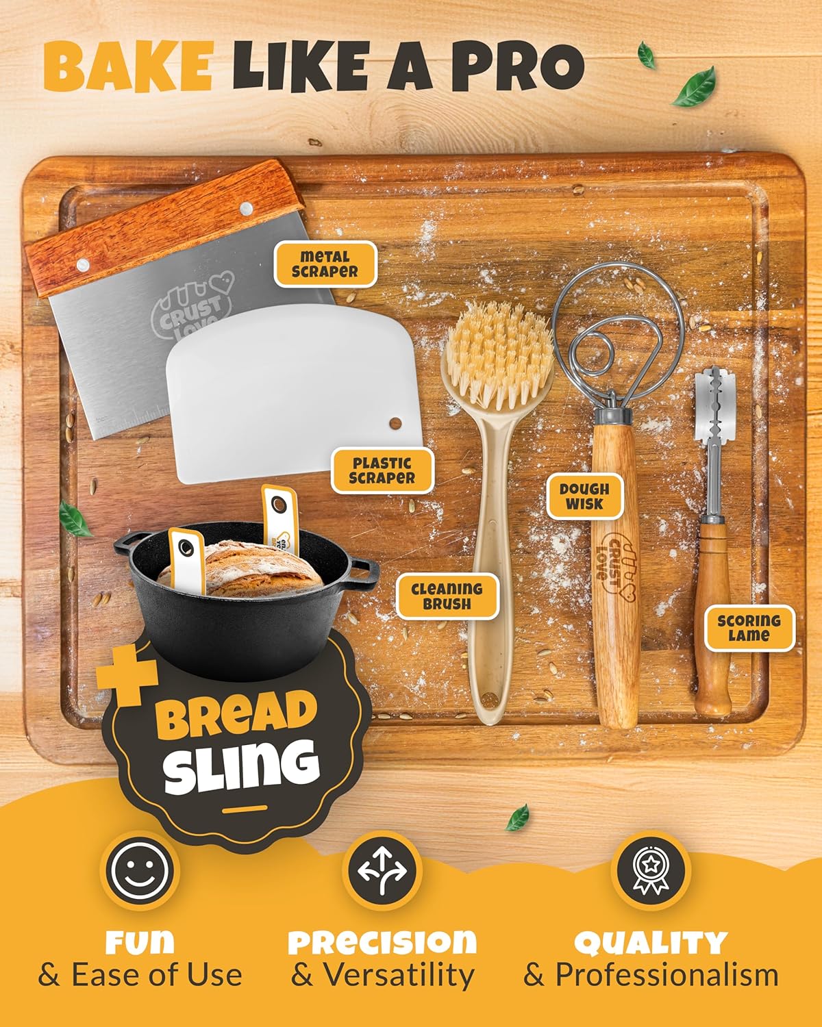 Bread Lame 2-Piece Set for Controlled Dough Scoring with 5 Blades | Straight & Curved Scoring for Clean Expansion, 2 Bread Lames with 5 Blades, Dough Scoring Tool for Sourdough & Artisan Bread