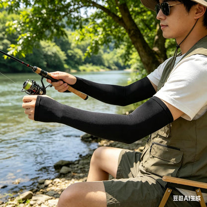 2 Pairs Arm Sleeves for Men,Cooling UV Sun Protection Compression Gaming Arm Sleeve for Sports,Outdoor,Cycling