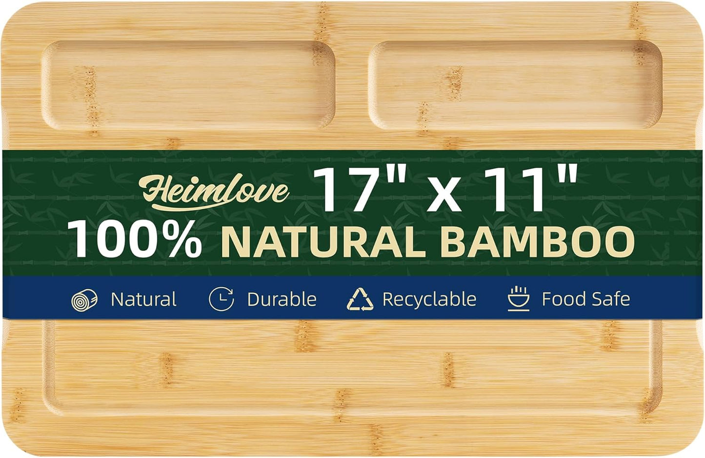 Walnut Wood Cutting Board for Kitchen, 15"x10" Reversible Wooden Chopping Board with Deep Juice Grooves and Handles, Natural Walnut Wood Cutting Board for Chopping, Cheese, Vegetables