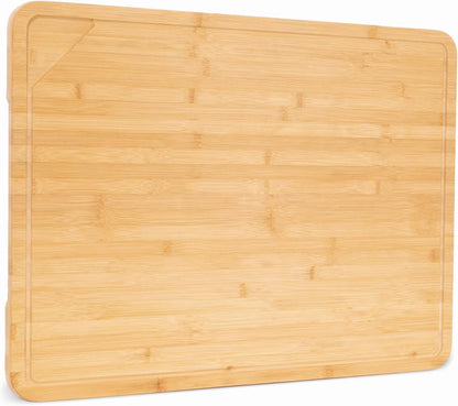 Walnut Wood Cutting Board for Kitchen, 15"x10" Reversible Wooden Chopping Board with Deep Juice Grooves and Handles, Natural Walnut Wood Cutting Board for Chopping, Cheese, Vegetables