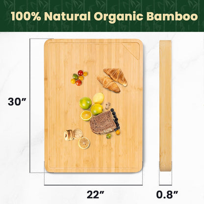 Walnut Wood Cutting Board for Kitchen, 15"x10" Reversible Wooden Chopping Board with Deep Juice Grooves and Handles, Natural Walnut Wood Cutting Board for Chopping, Cheese, Vegetables