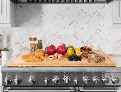 Walnut Wood Cutting Board for Kitchen, 15"x10" Reversible Wooden Chopping Board with Deep Juice Grooves and Handles, Natural Walnut Wood Cutting Board for Chopping, Cheese, Vegetables
