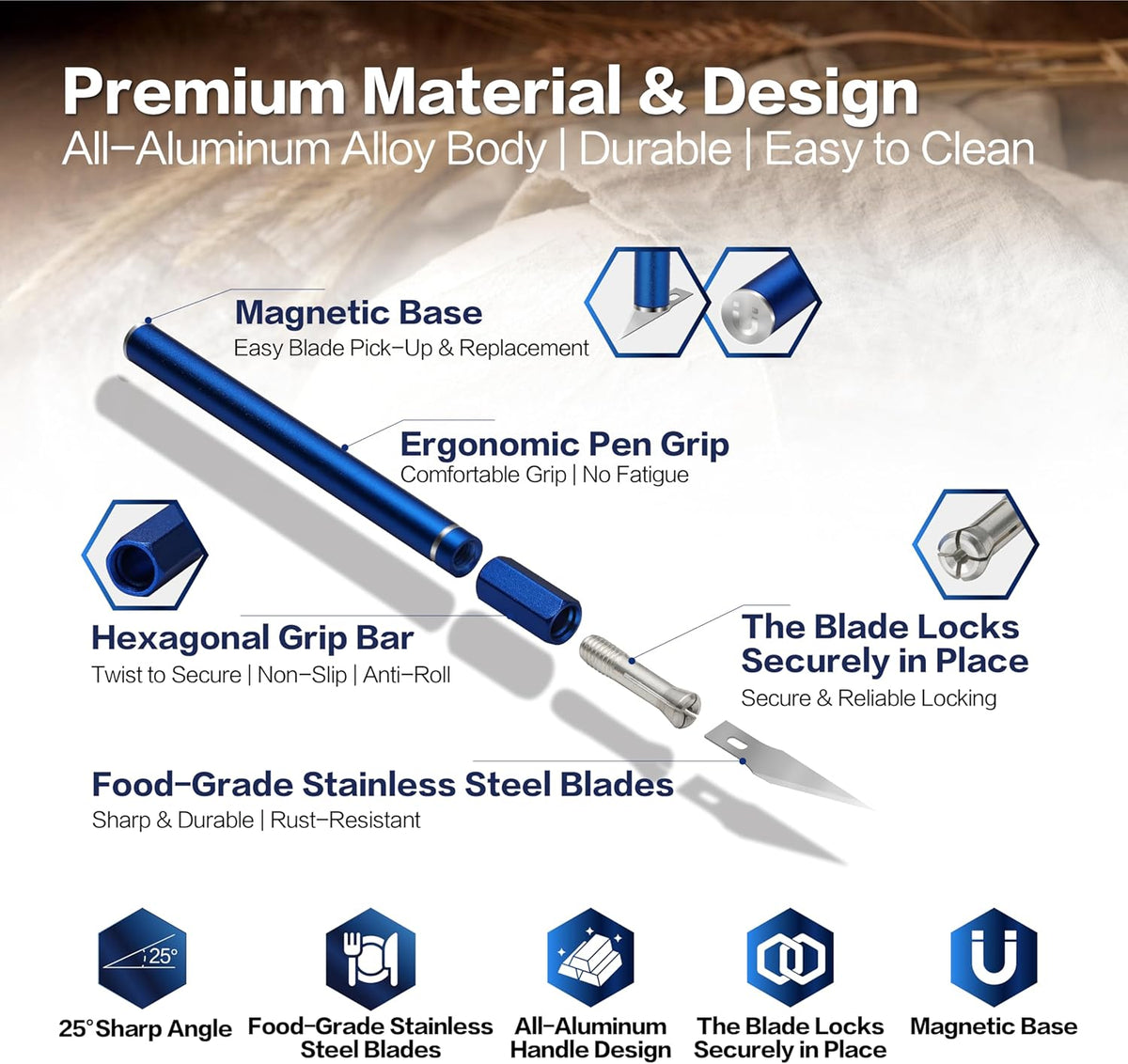 Upgraded Bread Lame 2-Pack, Sourdough Scoring Tool for Home Baking | Bread Scoring Tool with 20 Stainless Blades, Sharp Durable Blades, Non-Slip Handle & Storage Case for Home Artisan Baking