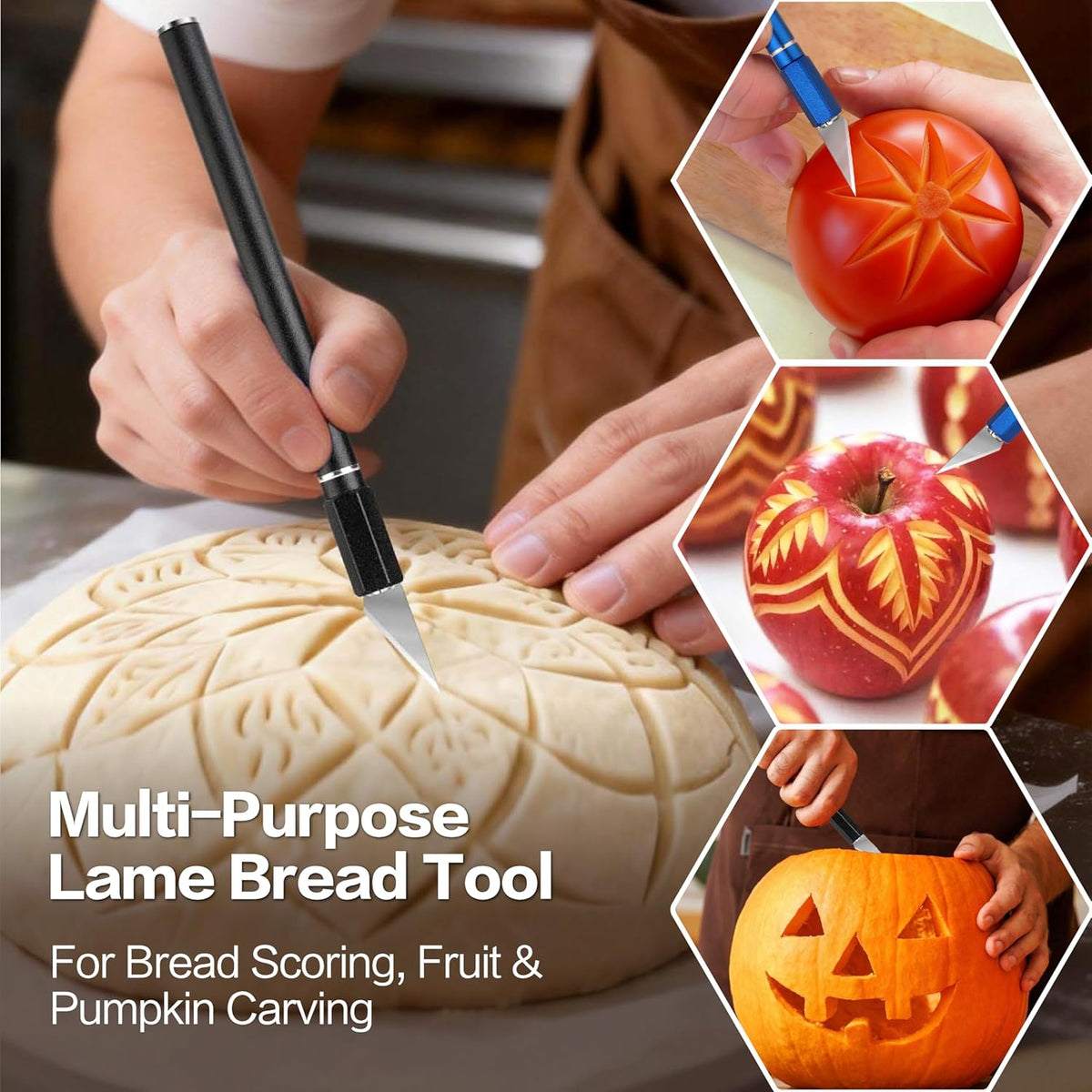 Upgraded Bread Lame 2-Pack, Sourdough Scoring Tool for Home Baking | Bread Scoring Tool with 20 Stainless Blades, Sharp Durable Blades, Non-Slip Handle & Storage Case for Home Artisan Baking