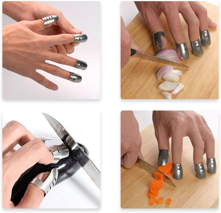 Finger Guard, 8PCS Finger Protector Knife Cutting Protector Finger Nail Protector Finger Kitchen Tool Hand Guard Finger Protector