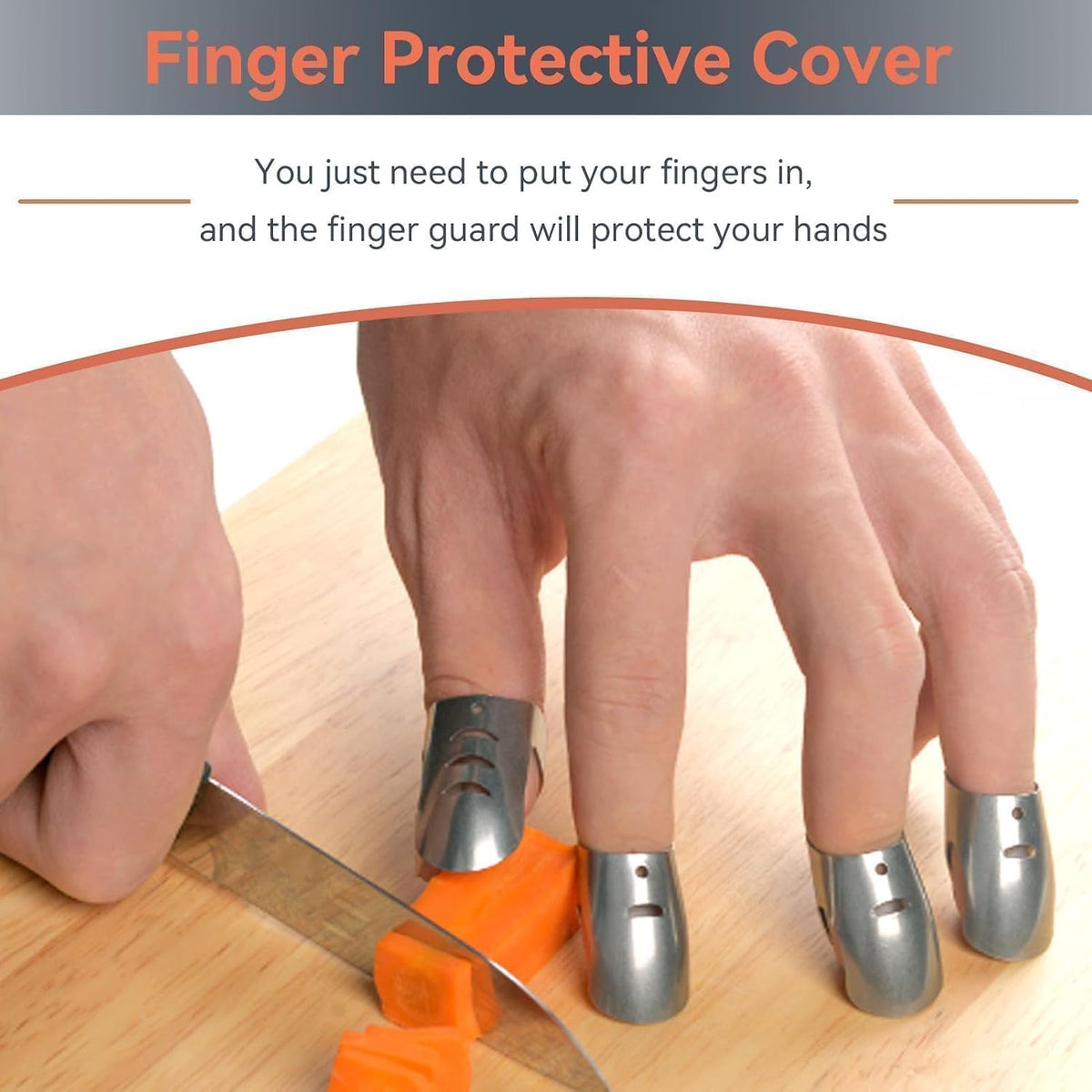 Finger Guard, 8PCS Finger Protector Knife Cutting Protector Finger Nail Protector Finger Kitchen Tool Hand Guard Finger Protector