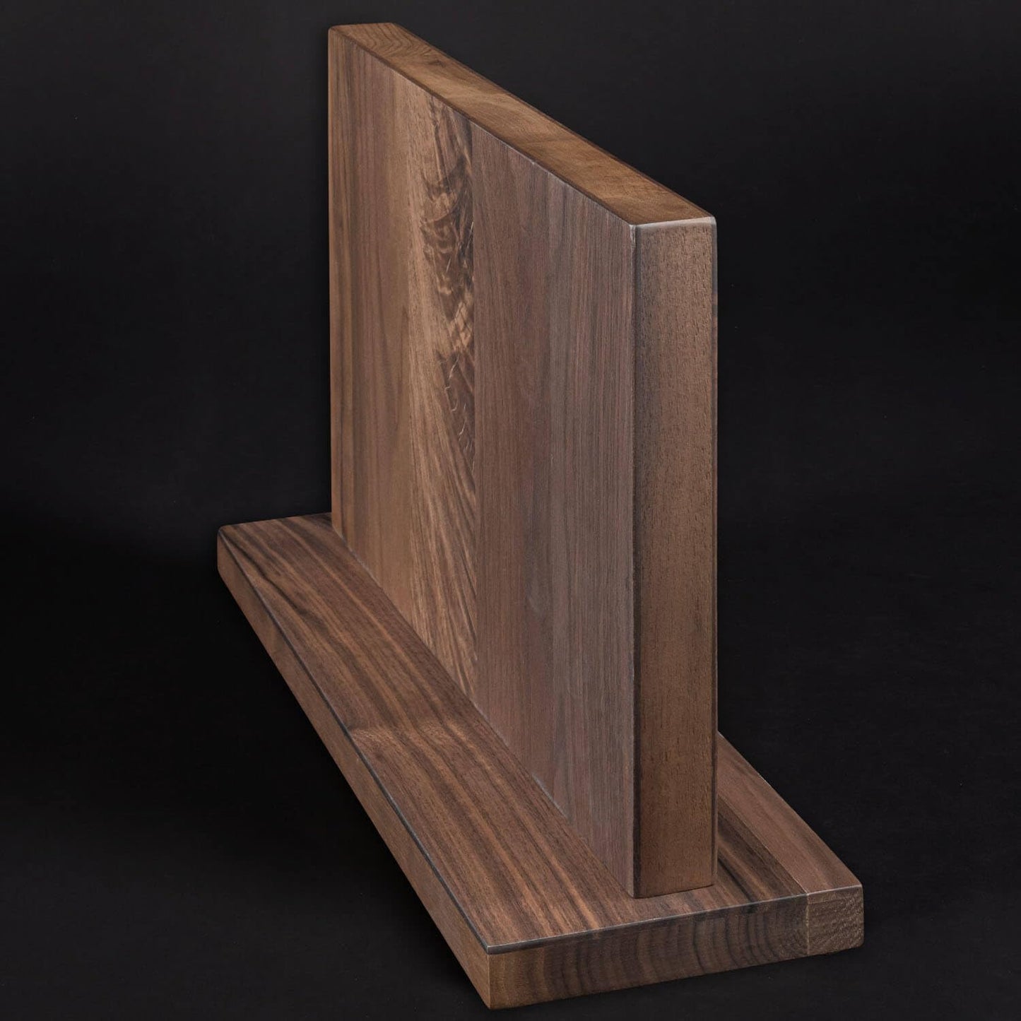 SENKEN Natural Acacia Hardwood Magnetic Knife Block - Double Sided Ultra Strong Neodymium Magnets - Knife Holder for 16 Knives (Acacia Hardwood)