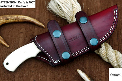 Leather Knife Sheaths for Fixed Blade Knives, Dual Usage Vertical Knife Sheath - Left Hand Horizontal Knife Sheath Leather Knife Sheath for Belt, Leather Knife Holster Belt Knife Holder No:105