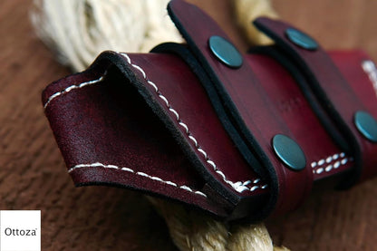 Leather Knife Sheaths for Fixed Blade Knives, Dual Usage Vertical Knife Sheath - Left Hand Horizontal Knife Sheath Leather Knife Sheath for Belt, Leather Knife Holster Belt Knife Holder No:105