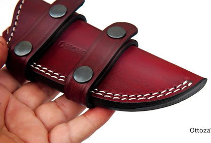 Leather Knife Sheaths for Fixed Blade Knives, Dual Usage Vertical Knife Sheath - Left Hand Horizontal Knife Sheath Leather Knife Sheath for Belt, Leather Knife Holster Belt Knife Holder No:105