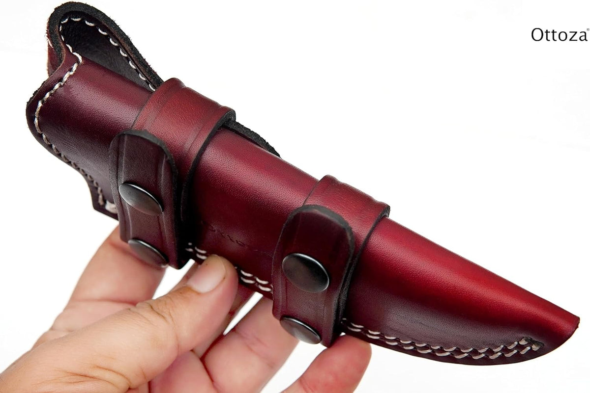 Leather Knife Sheaths for Fixed Blade Knives, Dual Usage Vertical Knife Sheath - Left Hand Horizontal Knife Sheath Leather Knife Sheath for Belt, Leather Knife Holster Belt Knife Holder No:105