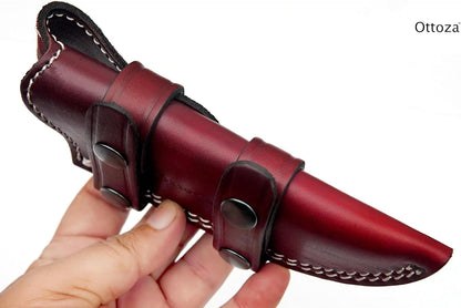 Leather Knife Sheaths for Fixed Blade Knives, Dual Usage Vertical Knife Sheath - Left Hand Horizontal Knife Sheath Leather Knife Sheath for Belt, Leather Knife Holster Belt Knife Holder No:105