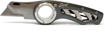 K60 Revo Folding Utility Knife with Holster, Aluminum, Black