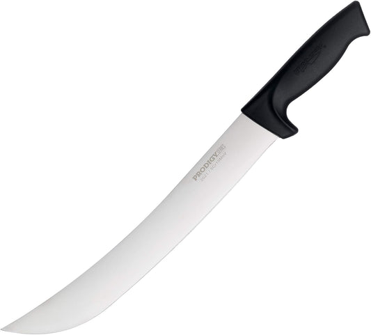 Prodigy Series 12-Inch Cimeter Breaking Knife - High Carbon Stainless Steel Butcher Knife with Curved Blade, Ergonomic Non-Slip Handle, Black