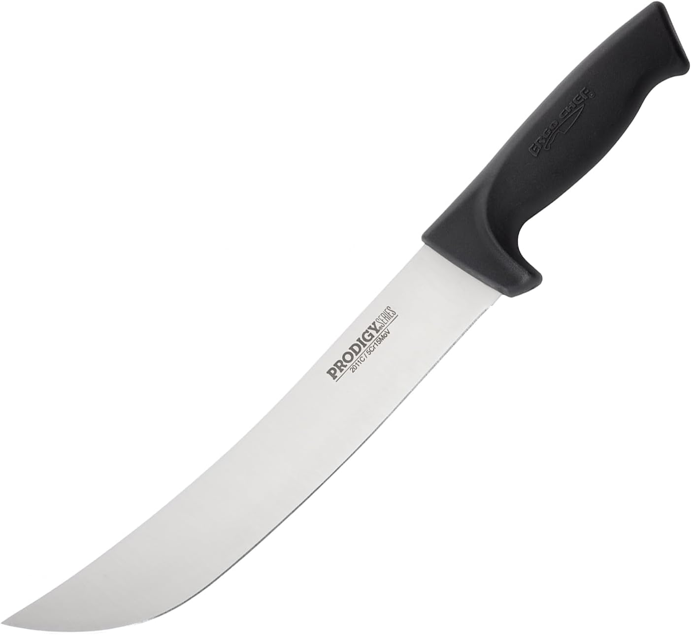 Prodigy Series 12-Inch Cimeter Breaking Knife - High Carbon Stainless Steel Butcher Knife with Curved Blade, Ergonomic Non-Slip Handle, Black